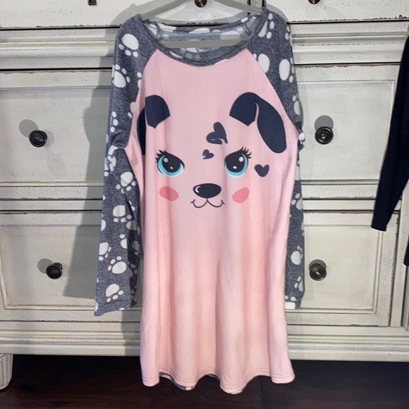 wonder nation Other - Wonder Nation light pink & gray puppy dog 🐶 longsleeve soft nightgown pajamas M